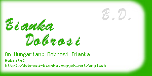 bianka dobrosi business card